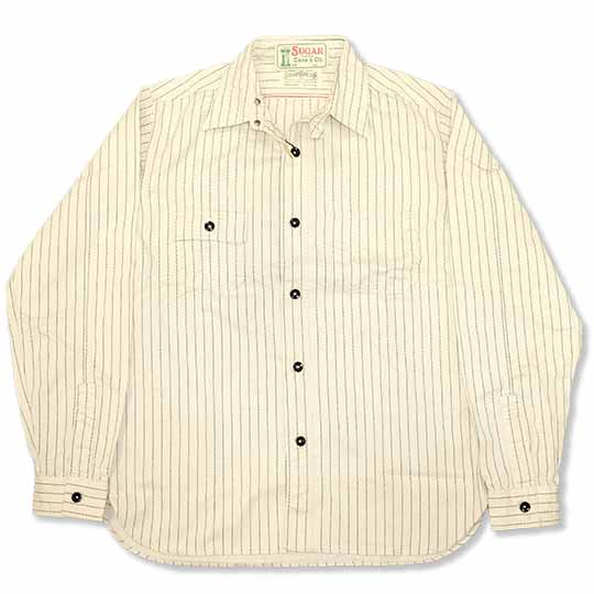 シュガーケーン Sugar Cane 8.5oz ホワイトウォバッシュストライプ