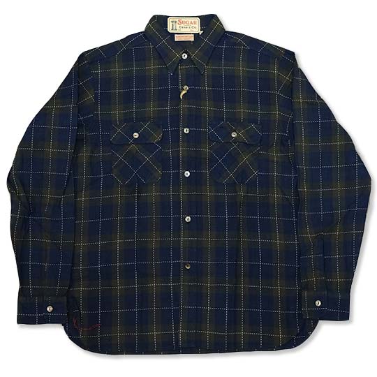 シュガーケーン 5.5oz インディゴチェック・ワークシャツ Lot.SC29397