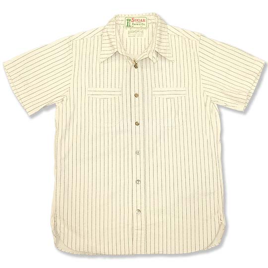 シュガーケーン Sugar Cane 8.5oz ホワイトウォバッシュストライプ