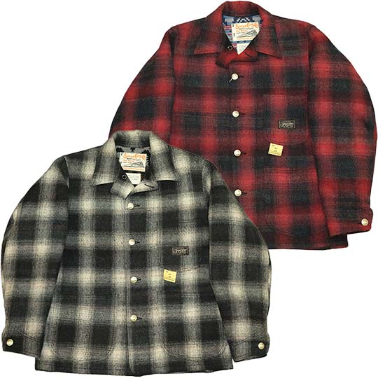 SUGAR CANE シュガーケーン シュガーケーン コットンチェック×ウールジャガード ワークコートSC15843