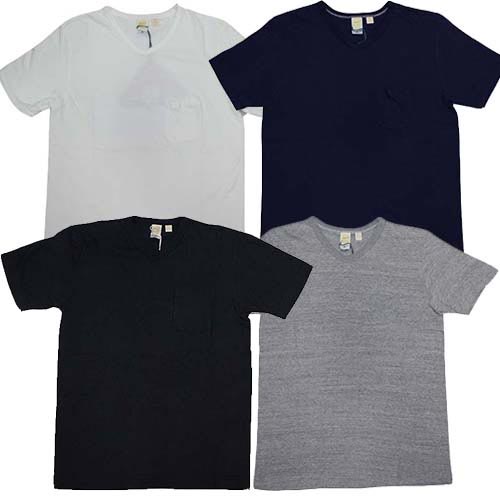 バーンズ 吊り編みVネックTシャツ br1101